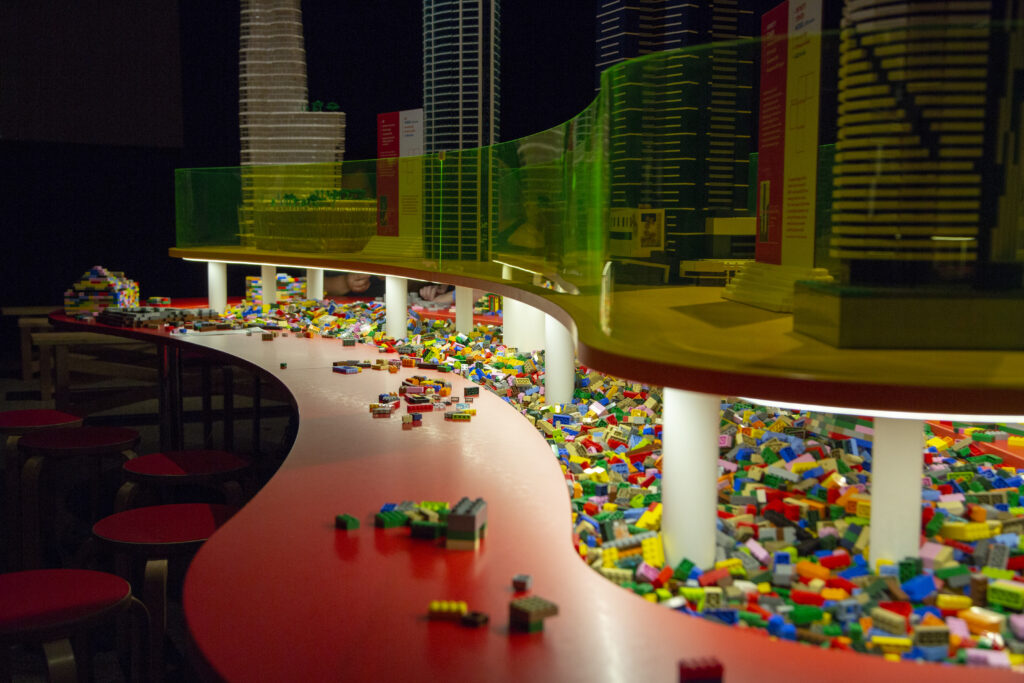 Towers of Tomorrow with LEGO® Bricks Installation View