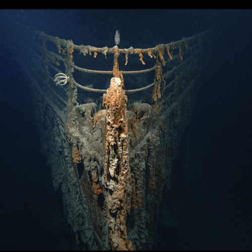 Bow of the TITANIC underwater photo